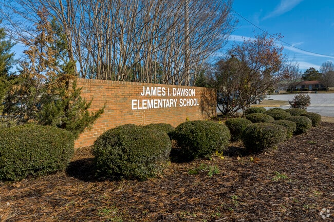 Sign for Full campus for James Dawson Elementary School in Huntsville Alabama.