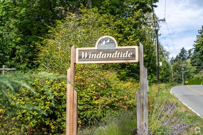 The Wind and Tide sign welcomes residents back home.
