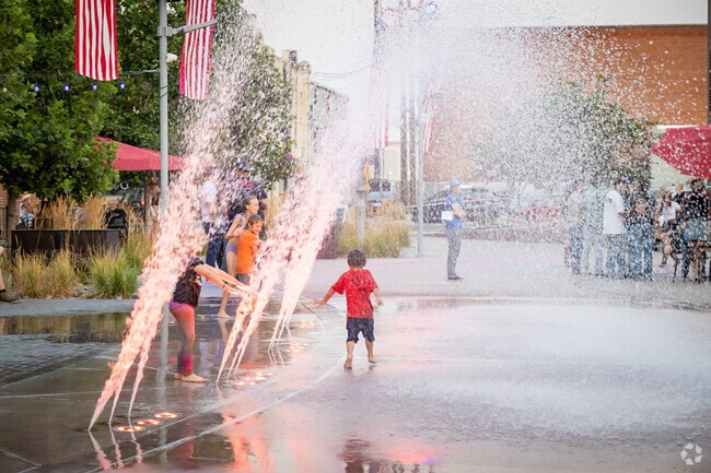 Kids will enjoy the summer fountains at the Caldwell Night Rodeo Kickoff at Indian Creek Plaza.