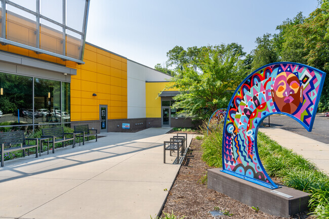Enjoy some of the art displays by Dorothy Gillespie at the Melrose Library in Shenandoah West.