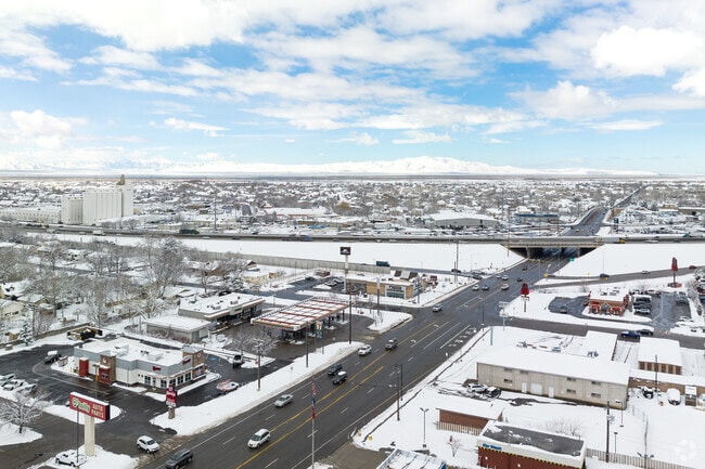 Aerial view of Deseret Mill and Pasta, 61 S 600 W, Kaysville, UT 84037