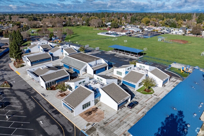 Richard Crane Elementary offers a sprawling campus when viewed from above.