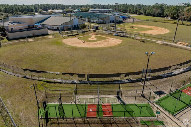 Train in the cages or hit a home run on the baseball fields at Hickory Creek Elementary School.