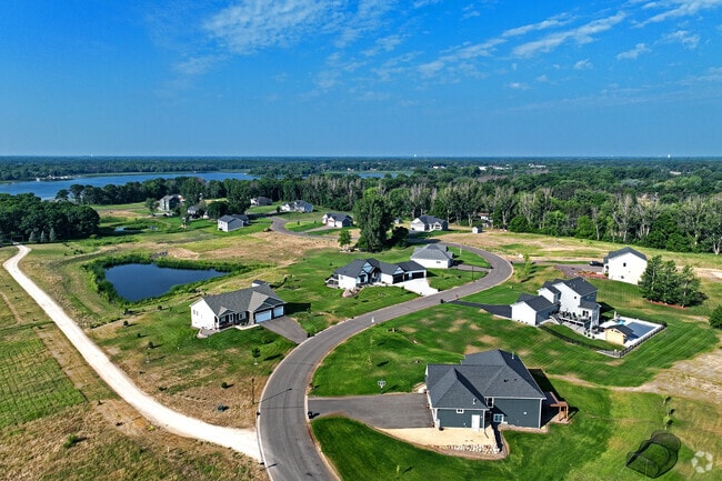 Newer development in Ham Lake can be seen being built next to waterways and wetlands.