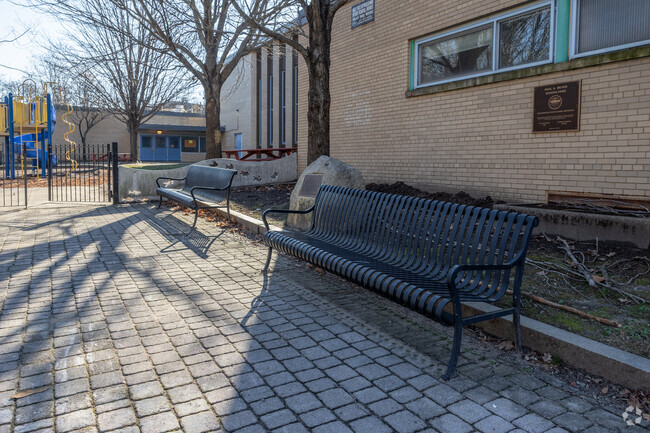 There is plenty of seating at Dever Elementary School in Dorchester.