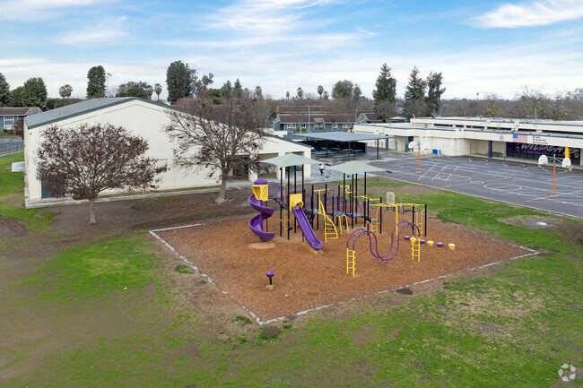 The playground at Edison-Bethune Charter Academy School in Fresno.