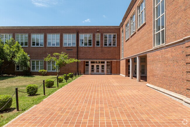 The E.C Glass High School side entrance.