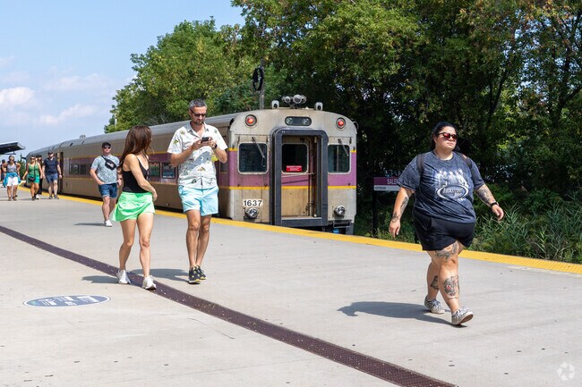 The Salem Commuter Rail is a quick way for residents of Peabody Town Center to get around.