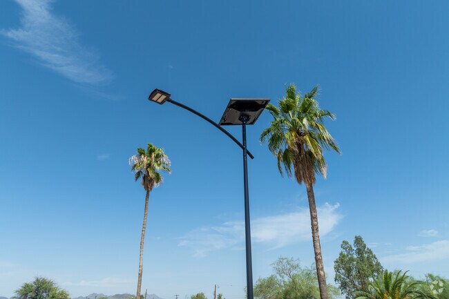 Pueblo Gardens Neighborhood Association put in solar street lights all across the neighborhood.