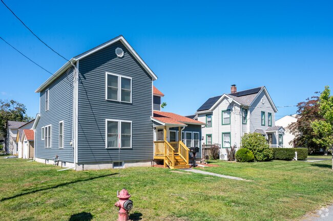 Renovated two-story homes are common in Matamoras, where affordability meets small-town convenience.
