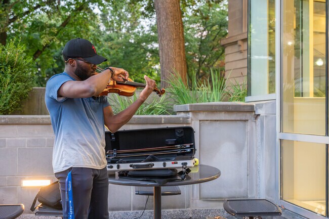 An Indiana State University student practices for an upcoming recital.