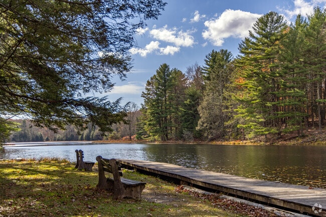 Stokes State Forest offers direct access to the lake for local residents.