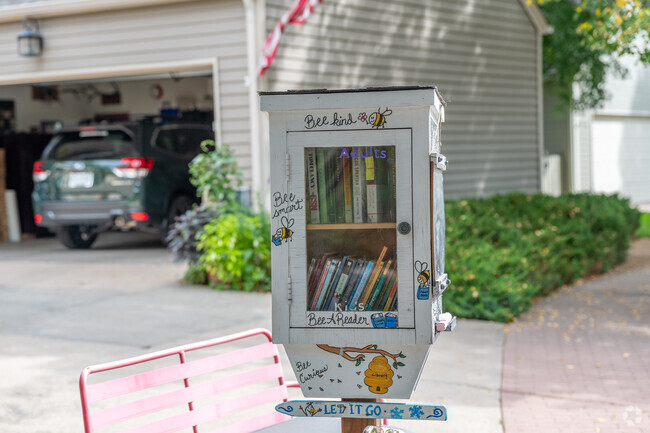 Find your new favorite book at the tiny library in Collindale.