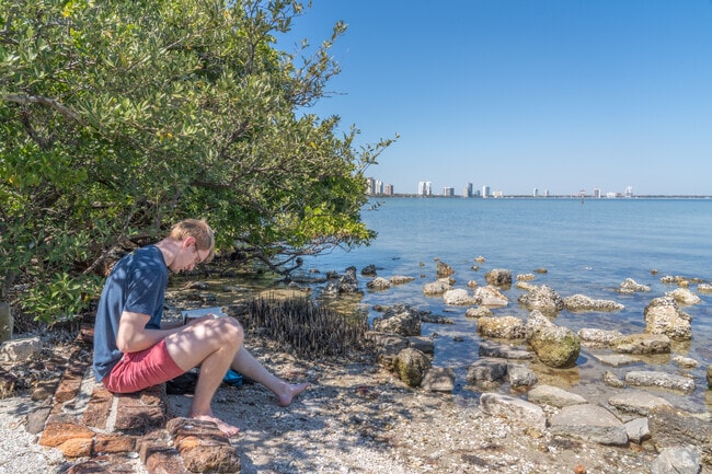 Ballast Point Park visitors can relax by the waters edge for a refreshing break.