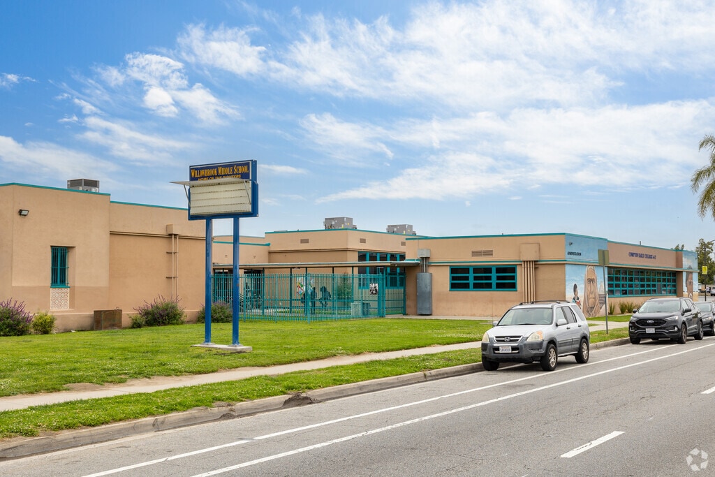Willowbrook Middle School has gates near the entrance for added security.