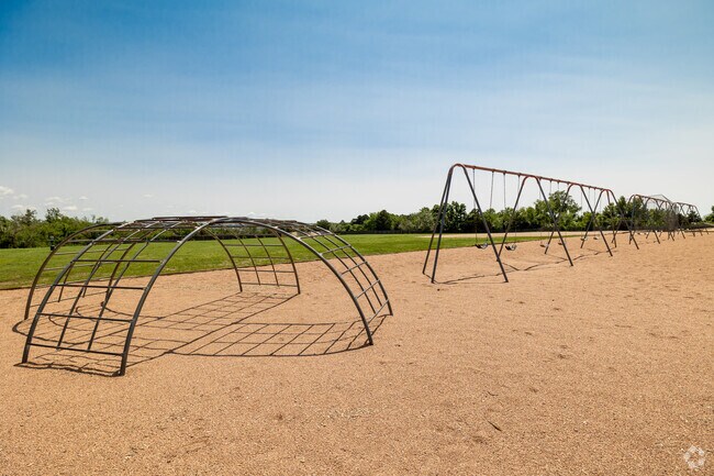 Cheyenne Hills' Oak Creek Elementary offers different play equipment for students to use.
