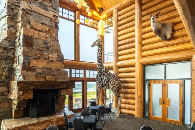 The Trophy Lodge Bar and Grill near Fond Du Lac has an abundance of exotic wildlife on display.