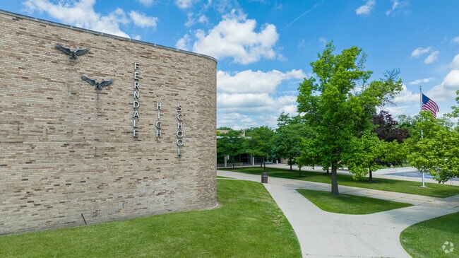Ferndale High School has plenty of walkways for students, faculty, and staff.