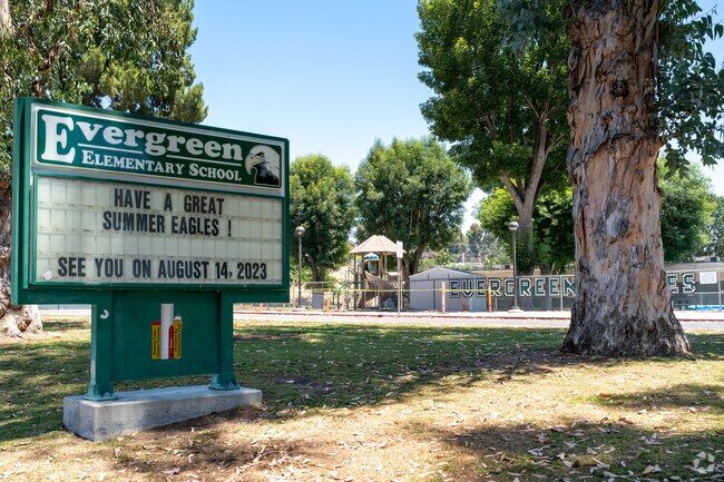 Evergreen Elementary School in Diamond Bar, receives an A rating on the website Niche.