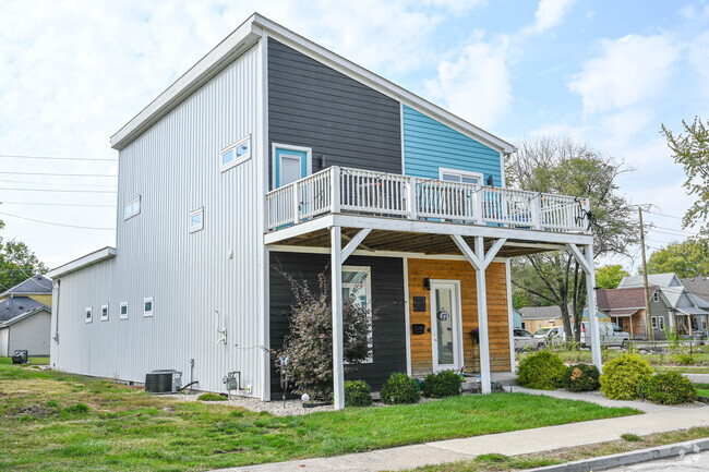 A variety of architectural styles can be seen on the streets of Stringtown.