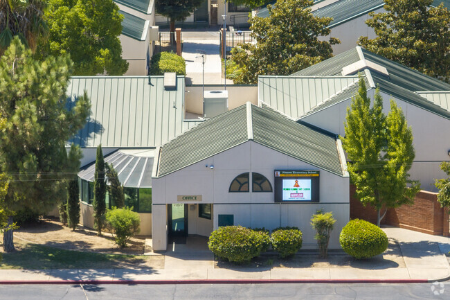 The entrance to Pioneer Elementary School in Merced.