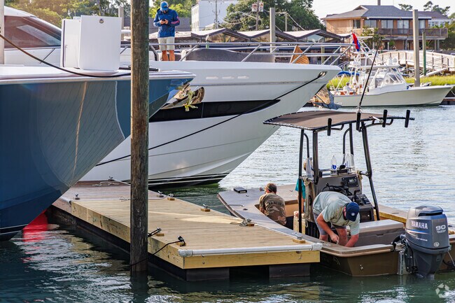 The marina at Wrightsville Beach, just a few miles from Woodberry Forest, offers water access.