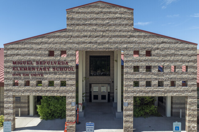 The front entrance at .Miguel Sepulveda Elementary School