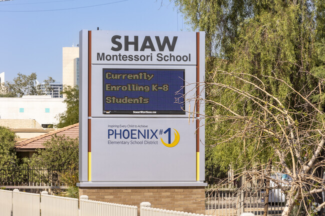 Shaw Montessori School is located just east of downtown Phoenix.