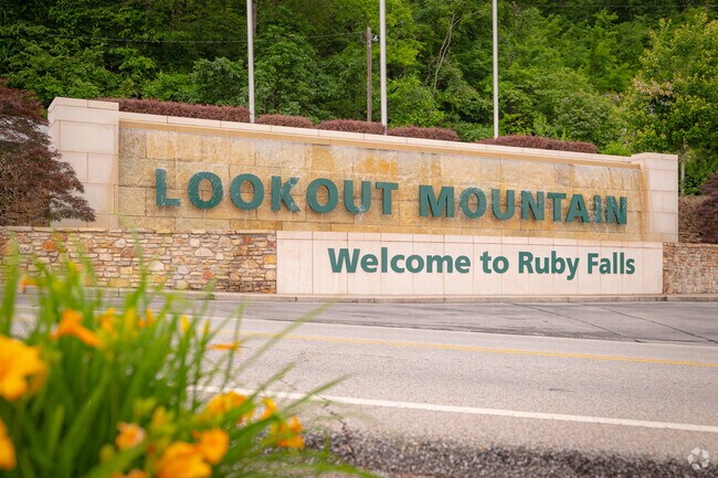 Ruby Falls welcomes all to the Lookout Mountain neighborhood.