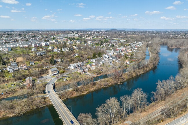 Freemansburg sits on the Lehigh River