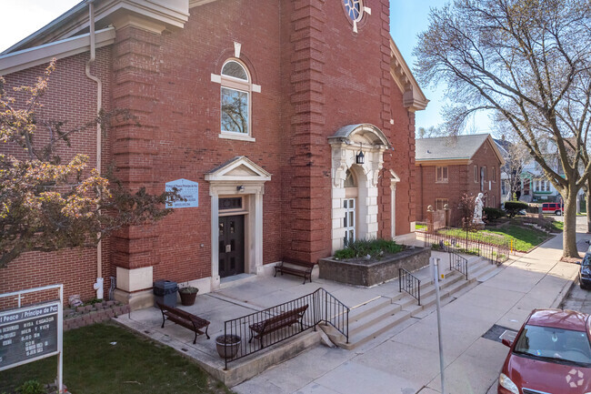 The entrance to the church at Prince of Peace School.