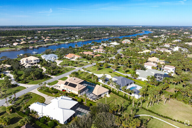 Many high end Palm Coast homes boast private docks for easy water access.