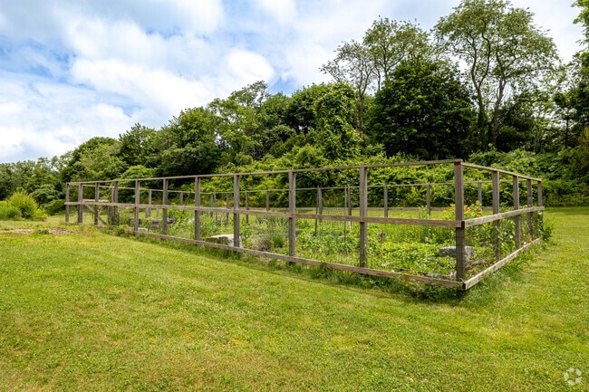 A Student ran garden sits behind Joseph Osgood Elementary School in Cohasset.