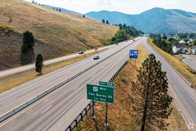 Near the Heart of Missoula, the I-90 connects Missoula to regional destinations.