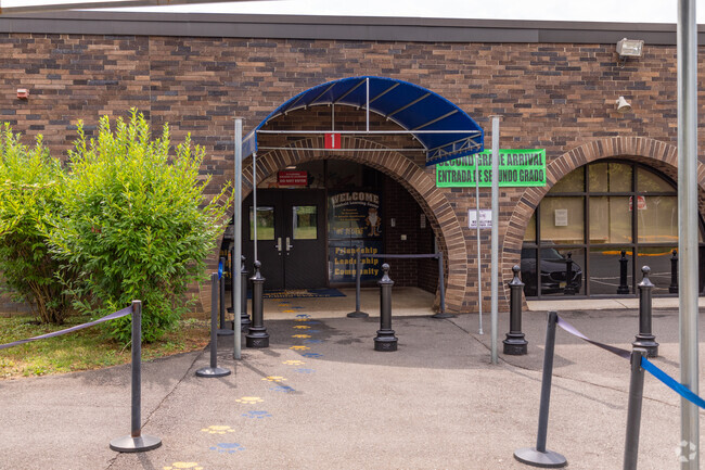 Main entrance at the Welcome to the Freehold Learning Center.