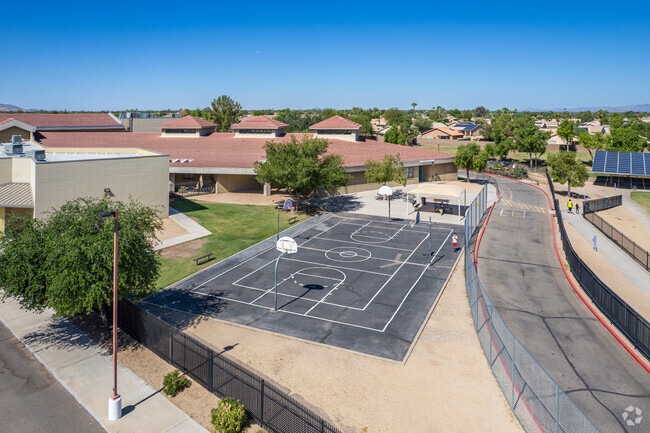 Hoops action at Kingswood Elementary School in Surprise.