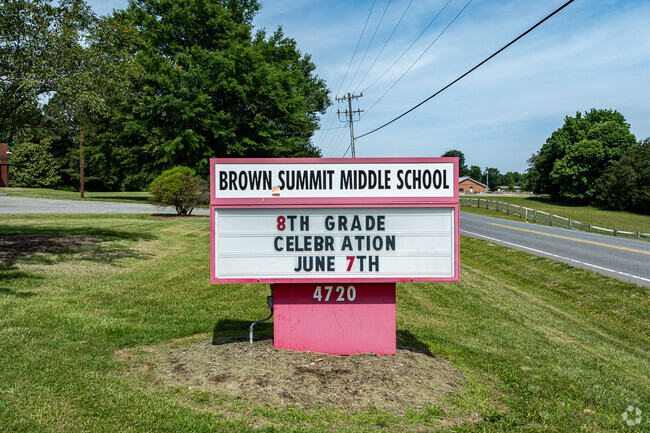 Brown Summit Middle School serves over 200 students.