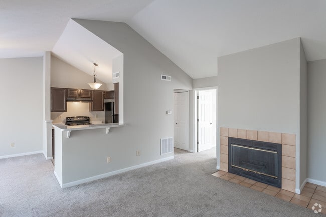 2BR, 2BA with fireplace - 1,033 SF