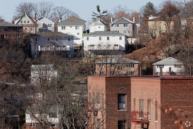 Single family homes and apartment building share the space in Tibbets Hills.