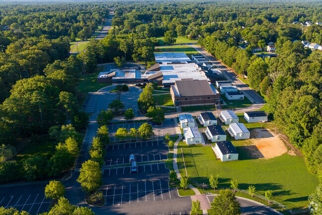 Aerial view of Hopkins Road Elementary School.