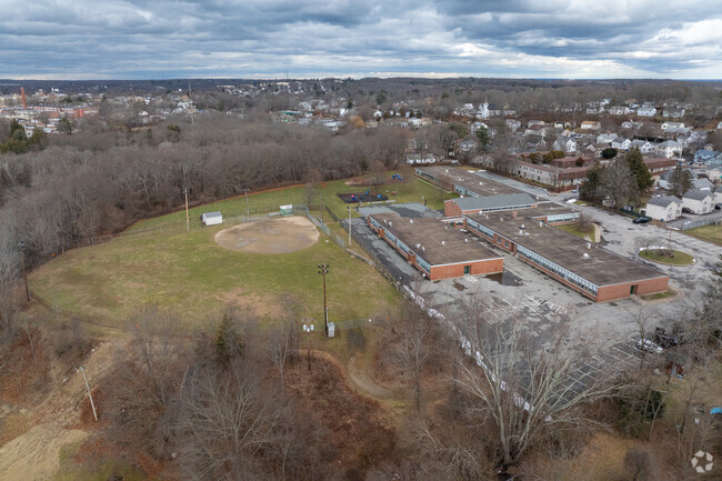 Play area at Maise E Quinn Elementary in West Warwick, Rhode Island.