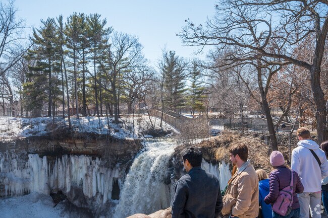 The falls at Minnehaha Regional Park are a popular sight with locals.