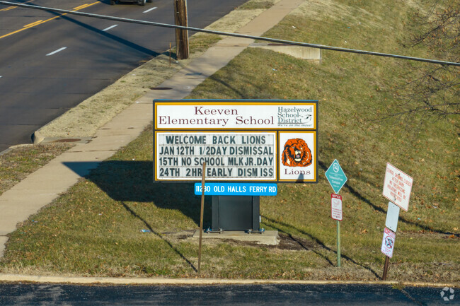 Keeven Elementary School  is located at 11230 Old Halls Ferry Rd.