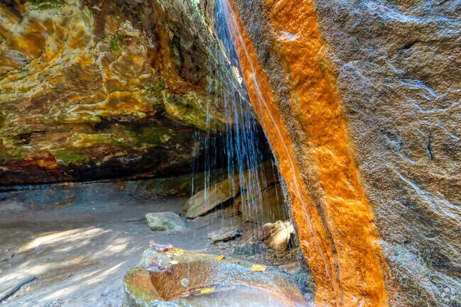 The mineral springs are a main attraction in Raccoon Creek State Park.