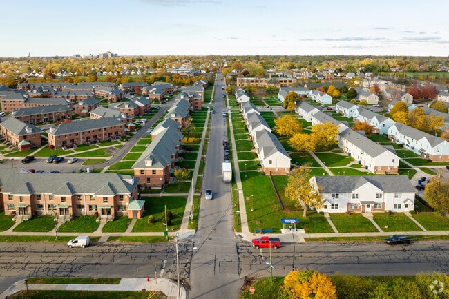 On the northern side of Kenfield there are two large townhome complexes.