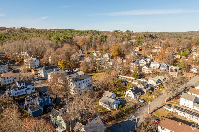 West Fitchburg has a combination of multi and single family homes on a hilly terrain.