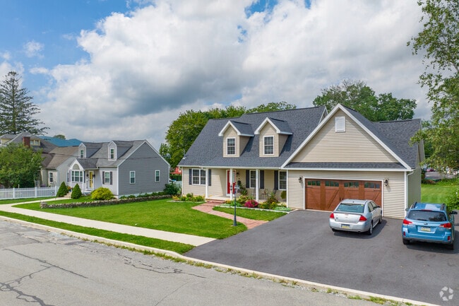 In Jim Thorpe, sidewalk-lined streets are home to Cape Cod and bungalow-style residences.