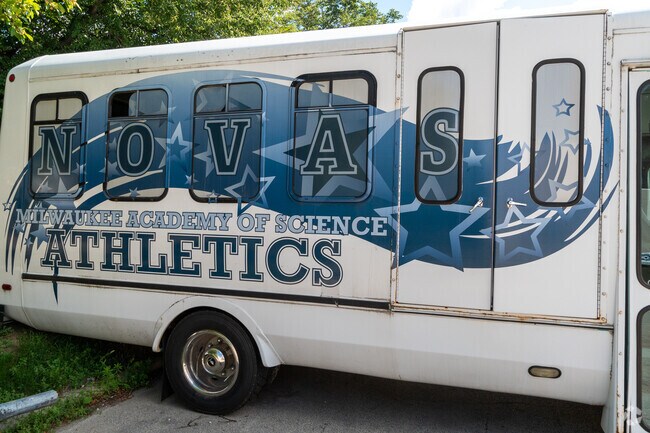 Milwaukee Academy of Science student athletes travel in style to sporting events.