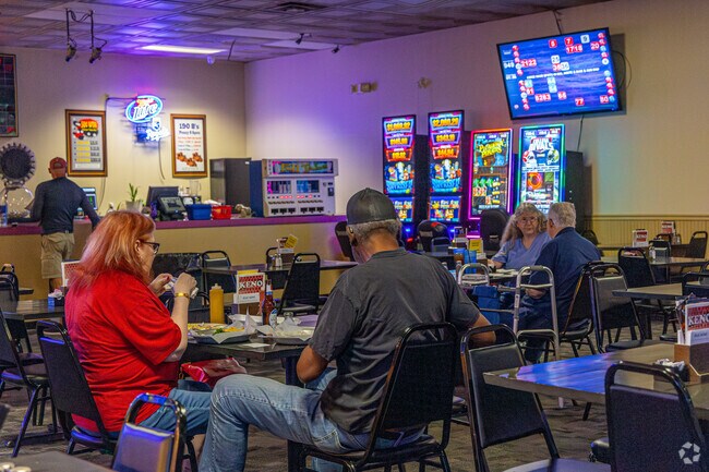Trackside Bar is a local favorite.
