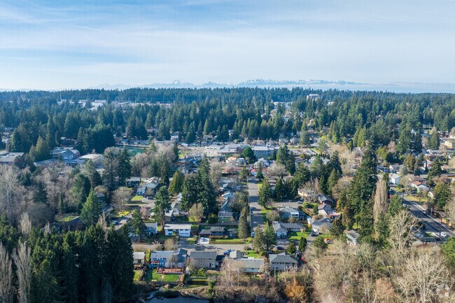 Many large trees and scenic views can be found in the Parkwood neighborhood in Shoreline.